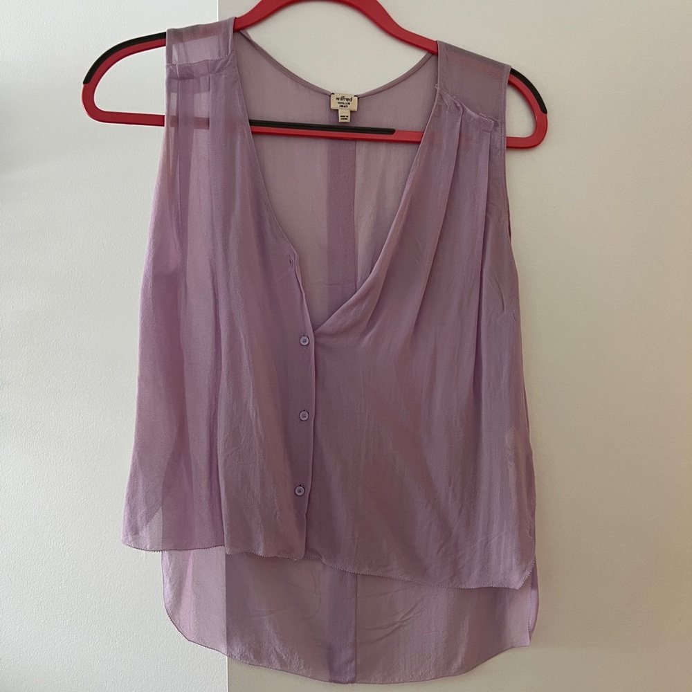 Aritzia Wilfred button down tank